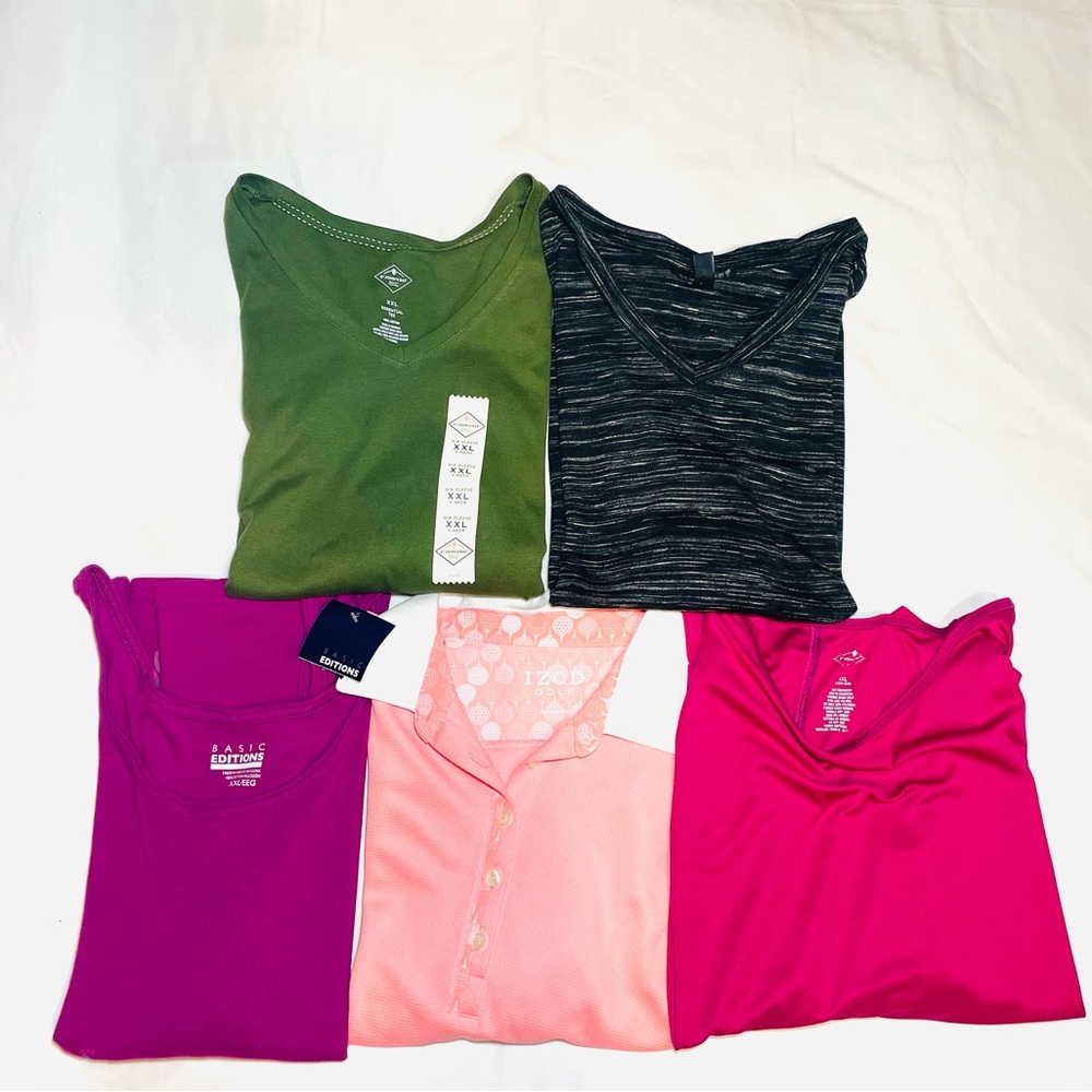 Set of 5 Women’s Size XXL Assortment of Tops